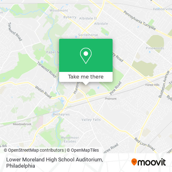 Mapa de Lower Moreland High School Auditorium