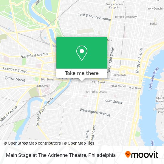Main Stage at The Adrienne Theatre map