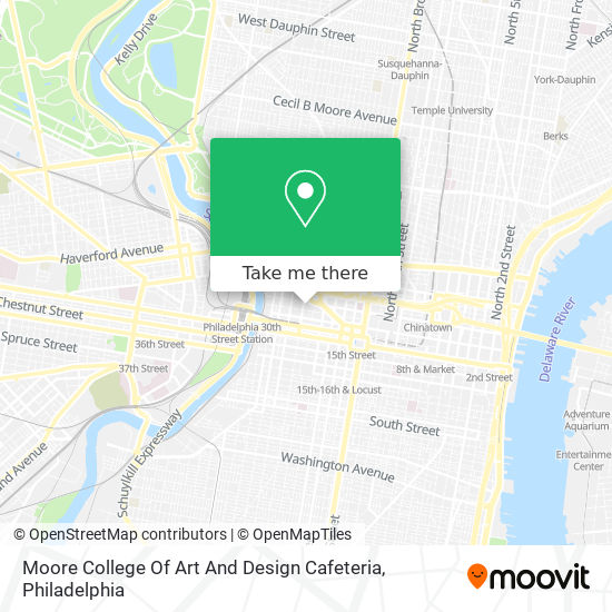 Mapa de Moore College Of Art And Design Cafeteria