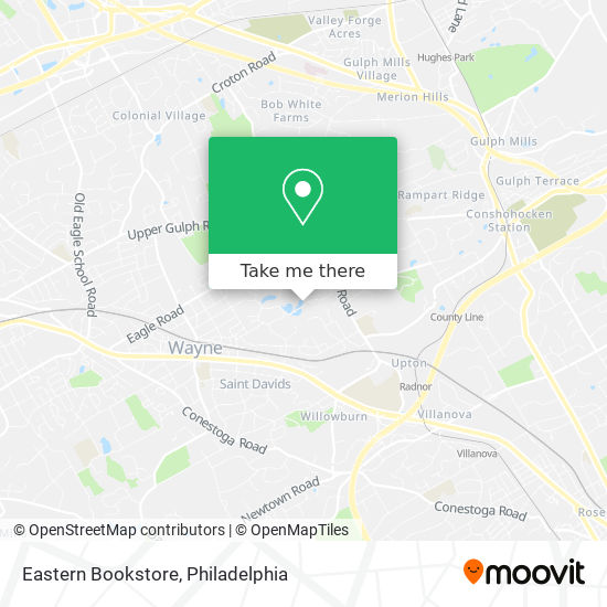 Eastern Bookstore map
