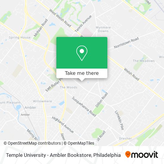 Temple University - Ambler Bookstore map