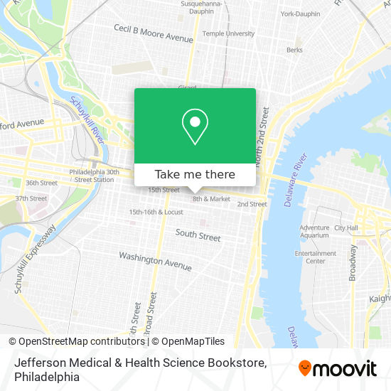 Mapa de Jefferson Medical & Health Science Bookstore