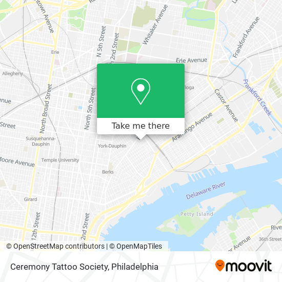 Ceremony Tattoo Society map