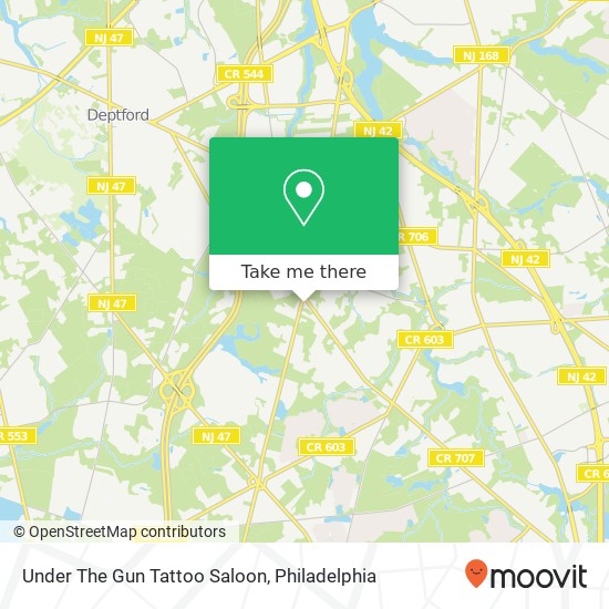 Mapa de Under The Gun Tattoo Saloon