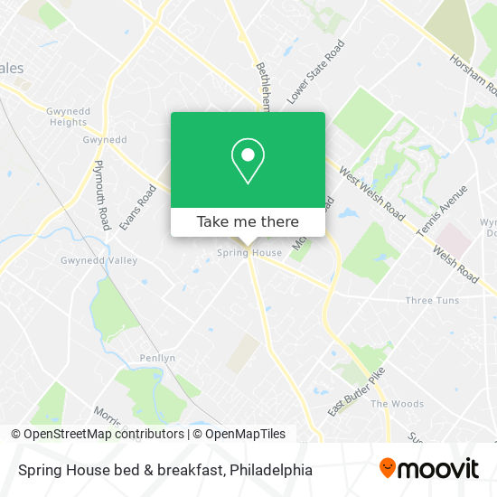 Spring House bed & breakfast map