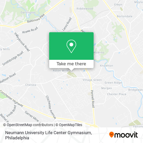 Neumann University Life Center Gymnasium map