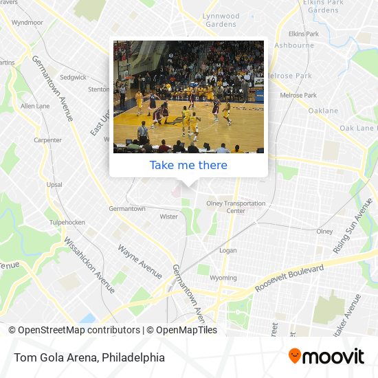 Mapa de Tom Gola Arena