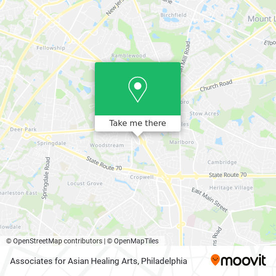 Associates for Asian Healing Arts map