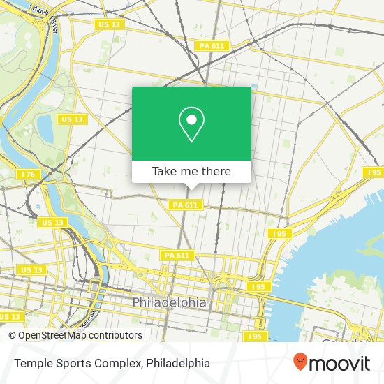 Temple Sports Complex map