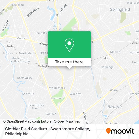 Clothier Field Stadium - Swarthmore College map