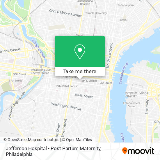 Jefferson Hospital - Post Partum Maternity map