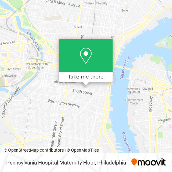 Mapa de Pennsylvania Hospital Maternity Floor