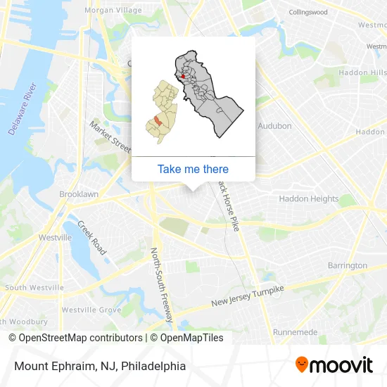Mount Ephraim, NJ map