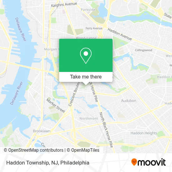 Haddon Township, NJ map