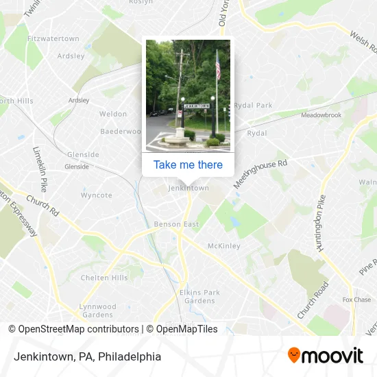Jenkintown, PA map