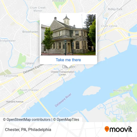 Chester, PA map
