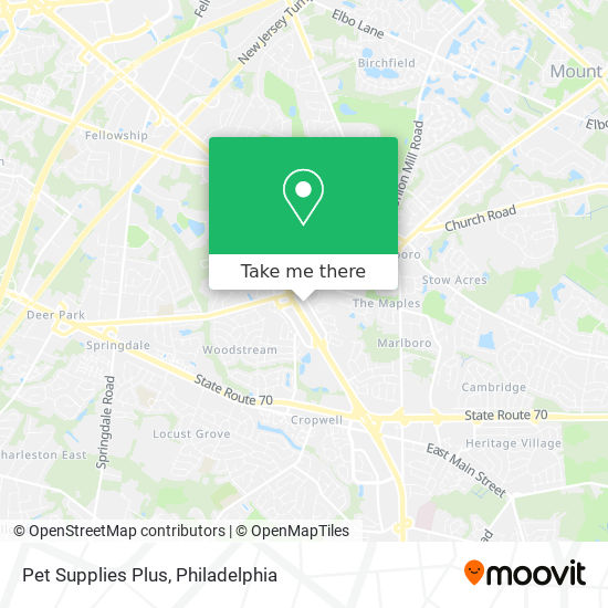 Mapa de Pet Supplies Plus