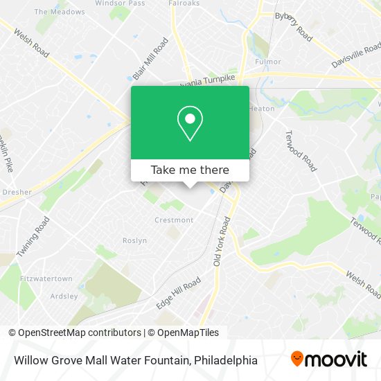 Willow Grove Mall Map How To Get To Willow Grove Mall Water Fountain In Willow Grove By Bus Or  Train?