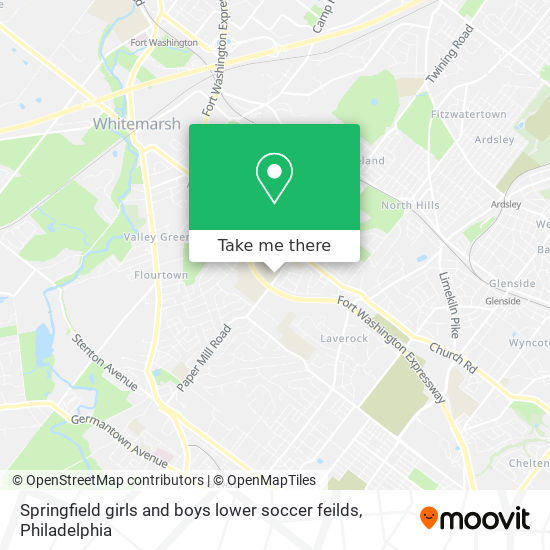 Mapa de Springfield girls and boys lower soccer feilds