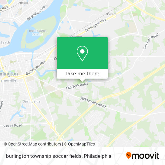 Mapa de burlington township soccer fields