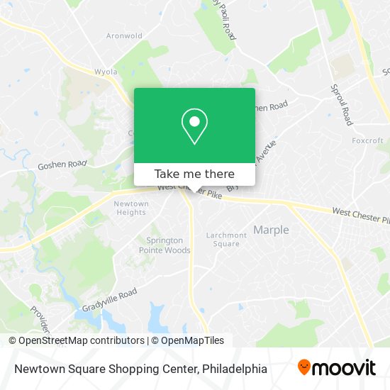 Newtown Square Shopping Center map