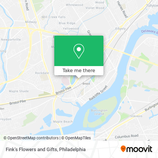 Fink's Flowers and Gifts map