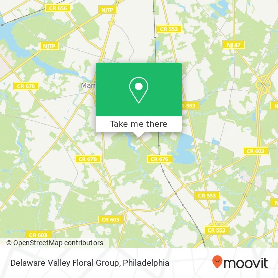 Delaware Valley Floral Group map