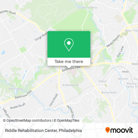 Riddle Rehabilitation Center map