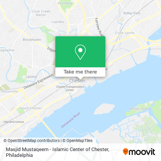 Masjid Mustaqeem - Islamic Center of Chester map