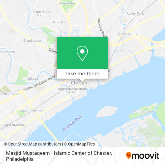 Mapa de Masjid Mustaqeem - Islamic Center of Chester