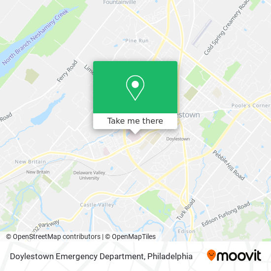 Doylestown Emergency Department map
