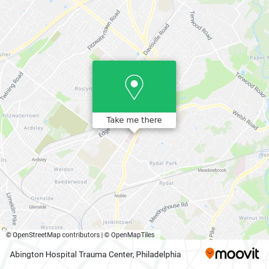 Abington Hospital Trauma Center map