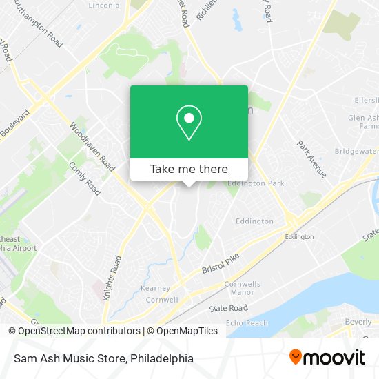 Sam Ash Music Store map