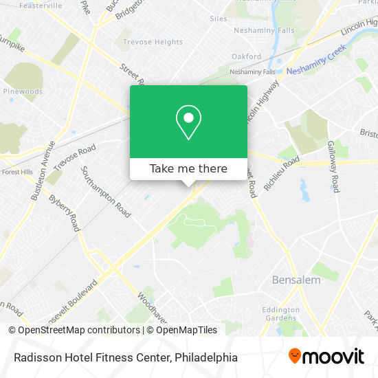 Radisson Hotel Fitness Center map