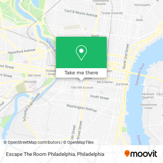 Mapa de Escape The Room Philadelphia