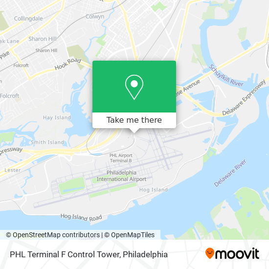 PHL Terminal F Control Tower map
