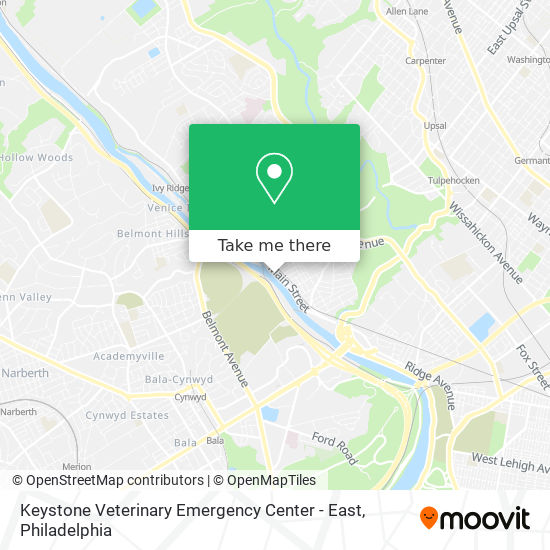 Keystone Veterinary Emergency Center - East map