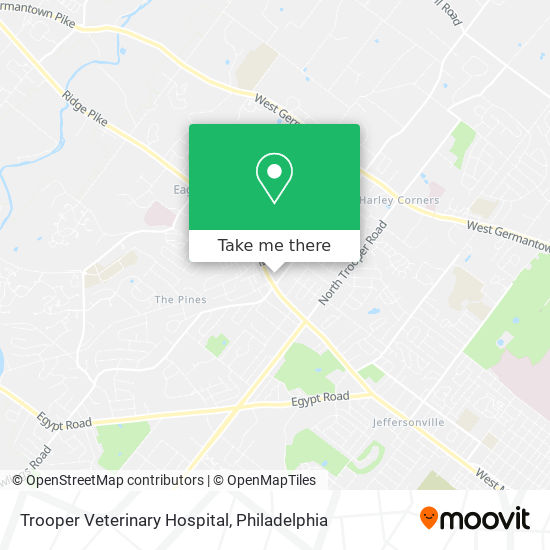 Mapa de Trooper Veterinary Hospital