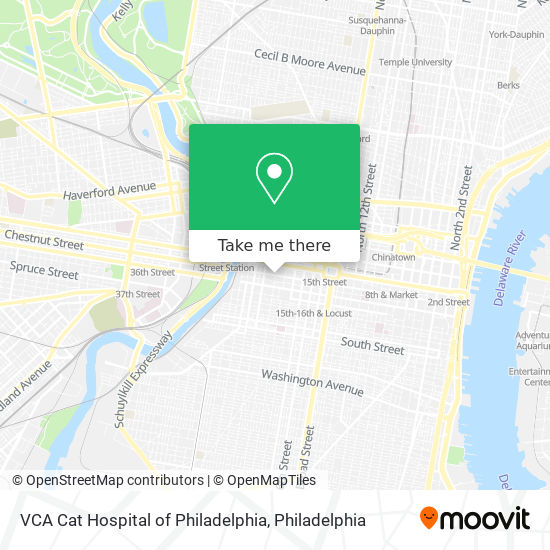 VCA Cat Hospital of Philadelphia map
