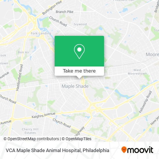 VCA Maple Shade Animal Hospital map