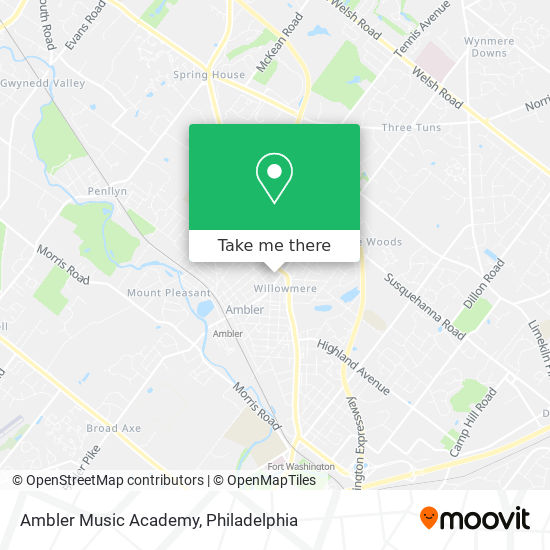 Mapa de Ambler Music Academy