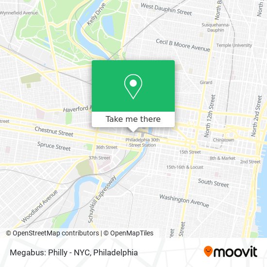 Megabus: Philly - NYC map