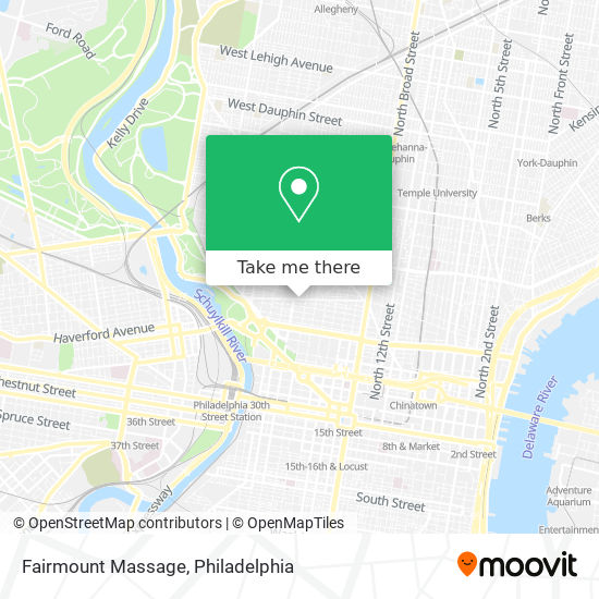 Fairmount Massage map