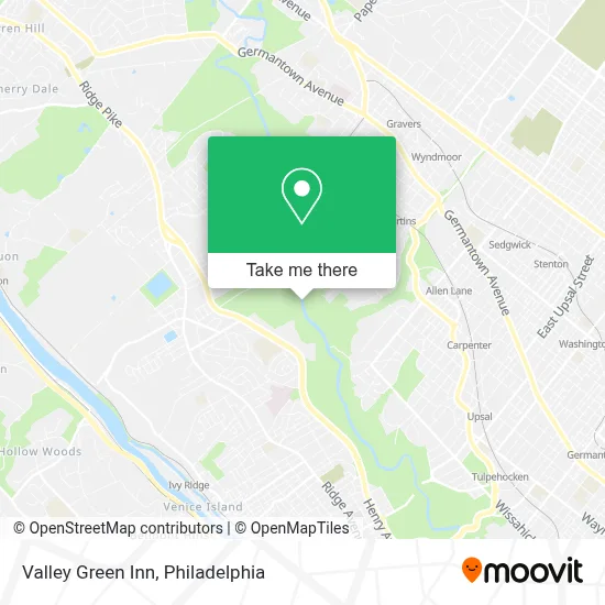 Valley Green Inn map