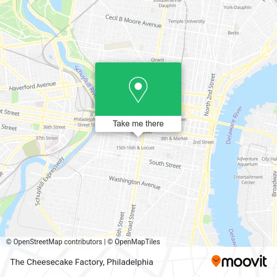 The Cheesecake Factory map