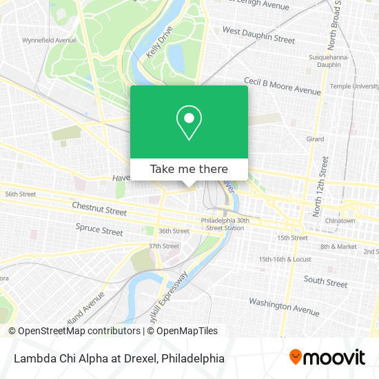 Lambda Chi Alpha at Drexel map