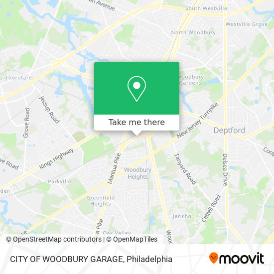 CITY OF WOODBURY GARAGE map