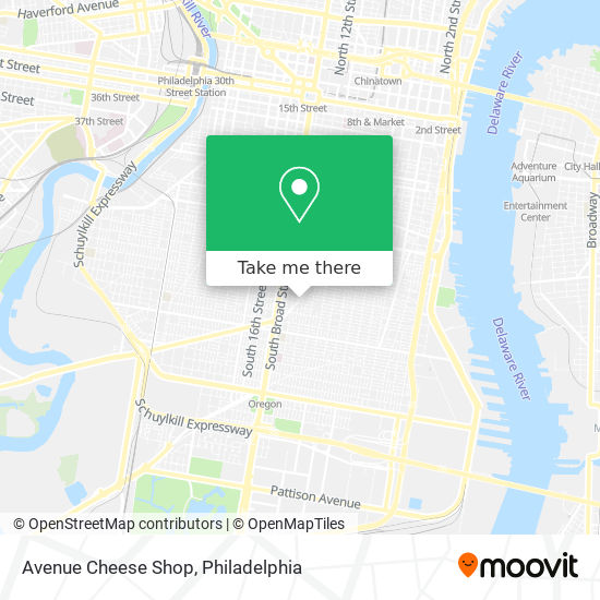 Avenue Cheese Shop map
