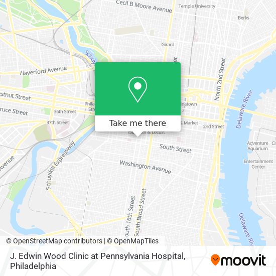 J. Edwin Wood Clinic at Pennsylvania Hospital map