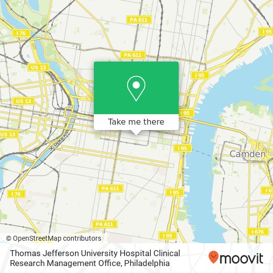 Thomas Jefferson University Hospital Clinical Research Management Office map